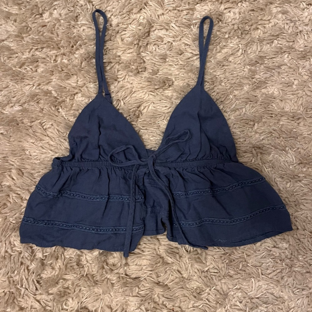 Women's Blue Spaghetti Strap Top